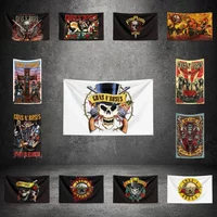 G-Guns N' Roses GNR Music Band Flag Custom Flags Wall Hanging Tapestry Outdoor Garage Room Decor flag Background Blanket
