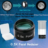 0.5x Focal Reducer 1.25inch/31.7mm Wide Field Corrector Lens M28x0.6mm Thread Astronomical Telescope Accessoy Eyepiece Filters