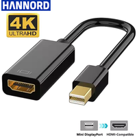 Hannord Mini DisplayPort to HDMI-compatible Adapter Converter 4K 2K 1080P For MacBook Air Pro surface TV monitor projector