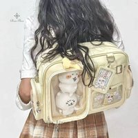 Y2K Neue Nette Ita Tasche Konzert Große Kapazität Rucksack Lolita Mädchen Transparente Schulter Tasche DIY Abzeichen Display Lässige Umhängetasche