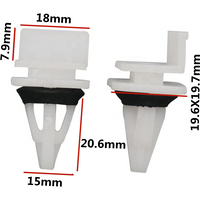 20Pcs For 15mm Hole Car Side Skirt Trim Clips Auto Skirt Decoration Fastener Clips For Honda OE: 91513-SM4-000 D205