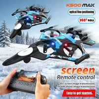 2026 New K500 MAX RC Foam Airplane 2.4GWIFI RC Fighter Stunt Tumbling Helicopter with LED Colored Lights Airplane Christmas Gift