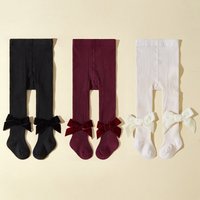 3 PCS/Set Baby Girls Pantyhose Newborn Elastic Waist Solid Color Stockings Slim Fit Socks Tights for Casual Daily
