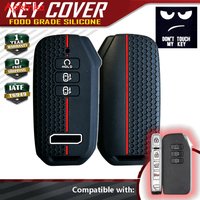 Silicone Car Key Fob Cover 7 Button Keyless Chain Ring Case Holder For Kia Sportage Hybrid Sorento MQ4 Niro EV 2025 2024 2023