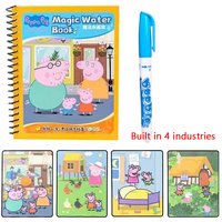 Peppa Pig Watercolor Painting Book Baby Brainstorm Development Graffiti Water Sketchpad Children's Toy Birthday Gift