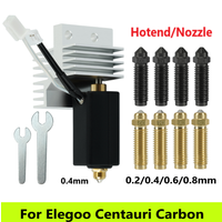 For Elegoo Centauri Carbon Nozzle Assembly Ceramic Hotend Kit Hardened Steel Brass Bimetallic Nozzle 3D Printer Parts