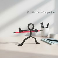 3D Printed Stick Figure Pencil Holders Including Pen Stands Pen Containers Desktop Ornaments Stationery Desktop Sculptures Gifts