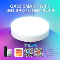 GX53 Smart WIFI Spotlight Bulb RGBCW 12W LED Downlight Intelligent APP Control Surface Mounted Cabinet Light AC220V For Wardrobe