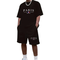 Men's Tracksuit 2 Piece O-neck Short Sleeve Shirt Shorts Set Men's Running Suit Plus Size T shirts Man Clothing Summer T-shirt