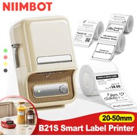 Niimbot B21 Mini Portable Thermal Label Printer Bluetooth Pocket Labels Maker or Adhesive Stickers for Barcode Clothing Use
