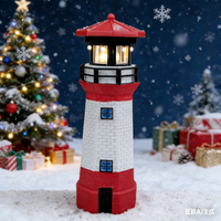 Cross-border new solar resin rotating lighthouse outdoor garden decoration landscape villa courtyard lawn warning tower