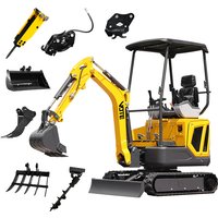 Best selling 1 ton 1.2 ton 1.6 ton 2 ton mini excavator multi functional hydraulic crawler customizable gardening applications