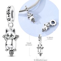 Original 925 Sterling Silver Bead Charms Raccoon Red Panda Pendant Fit Original Bracelet Necklace For Women Men DIY Jewelry Gift