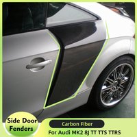 Side Door Fenders Blade Panels Flares for Audi MK2 8J TT TTS TTRS Coupe 2-Door 2008 - 2014 Carbon Fiber / FRP