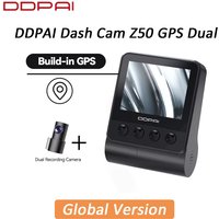 DDPAI Dash Cam Z50 Front and Rear 4K, Cam Car Camera with 2160P Front +1080P Rear, Built-in WiFi GPS, Dual Dash Camera for Cars