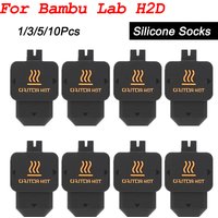 for Bambu Lab H2D Silicone Socks 3D Printer Accessories Hotend Protector Cover Case Heat Insulation Bambulab H2d Silicone Sleeve