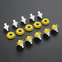 10 Sets Auto Fender Retainer Clips Fastener Car Interior Decor Accessories 30698669 for Volvo v60/xc60/sc90/V40/C30 White&Yellow