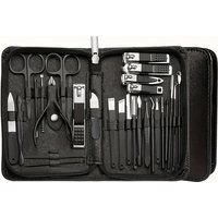 Black Nail Care Set 9/30pcs Professional Clipper Kit for Home And Travel Compact Nail Care Kit Perfect Valentine'S Day