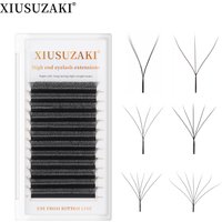 XIUSUZAKI Cils en éventail prémontés à fleurissement automatique en forme de W, extensions de cils 2D 3D 4D 5D 6D 7D 8D, cils individuels YY naturels