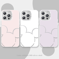 Pink Minimal DisneyS MickeyS Phone Case For iPhone 17 17e 16e 16 15 14 13 12 11 mini Pro Max X XR Air Plus Anti Fall Matte Cover