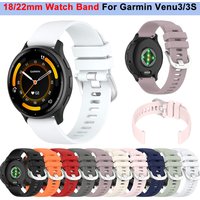 For Garmin Venu 3 3S Original Silicone Watch Band 18mm 22mm Smart Accessories Replacement Wristband Bracelet Correa Strap