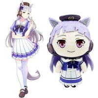 Kawaii Uma Musume Plush Toys Pretty Derby Anime Character Gold Ship Plushie Soft Stuffed Doll for Fans Collectible Birthday Gift