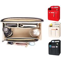 1PC Multi-Pocket Insert Bag Organizer for Backpack Storage Bag Felt Backpack Inner Bag Liner Bag Size S/M 3Colors