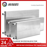 Bloc de refroidissement à eau en aluminium 80x160 80/125x250mm, radiateur minier pour serveur, refroidisseur de liquide TEC