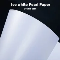 20 Sheets Double Sided Ice White Pearl Paper A4 Thick Cardboard Laser Printing Card For Making Business Invitation120G -300G