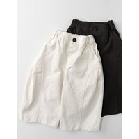2026 Spring Children Casual Pants 1-6T Simple Style Girls Solid Color Wide Leg Pants Korean-style Boys One Button Loose Trousers