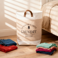 Foldable Laundry Basket Household Collapsible Waterproof Storage Bag in Laundry Room Bedroom Living Room Balcony Storage Tool