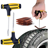 Car Motorcycle Tire Repair Tool Tire Repair Kit Studding Set Auto Bike Tubeless Tire Tyre Puncture Plug Tools with Rubber Strip