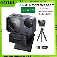 UGREEN FineCam Pro 2K 4K AI Smart PC Webcam Auto Framing PDAF Focus Gesture Control AI Noise-Canceling Mic for Streaming Camera