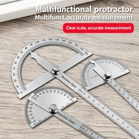 Professional Stainless Steel Angle Measuring Tool, Multi-Functional Woodworking Protractor for High Precision Work