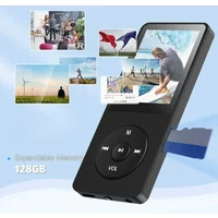 MP3 Player Bluetooth 5.4 Type-C 1.8 Inch Walkman with Built-in Speaker Hi-Fi Lossless Music FM Radio E-Book Recording Function