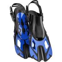 Snorkel Fins Swim Fins Adjustable Buckles Swimming Flippers Short Silicone Scuba Diving Shoes Open Heel Travel Size Beginners