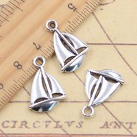 20pcs Charms Sailboat Ship Boat 20x14mm Tibetan Silver Color Pendants Antique Jewelry Making DIY Handmade Craft