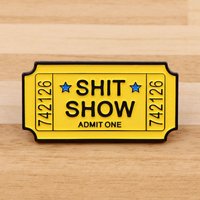 Tickets Enamel Pin Yellow Lapel Pins for Backpacks Brooches Cartoon Movie Brooch for Clothes Metal Jewelry Gifts for Friends