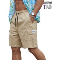 Mens Summer Casual Cargo Shorts Plus Size Knee Length Bottoms Multi Pocket Tactical Shorts for Running Gym and Daily Jogging