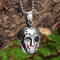 Black Friday Jason Mask Men Necklaces With Pendant Stainless Steel Jewelry For Male Women Punk HipHop Accessories Gift Wholesale