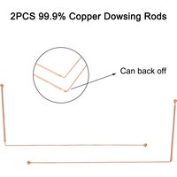 2pcs 99.9% Copper Dowsing Rods Metal Detector For Hunting Divining Water- Treasure Finding Divining Rods Divination Tools