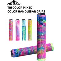 AliExpress MOTSUV VXM Rubber Bicycle Handlebar Grips Lengthening Soft Non-Slip Mountain Bike Handlebar Extended Tricolor Handle Set Accessory