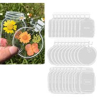 30pcs Transparent Dried Flower Bookmarks Diy Bookmark For Students Wishing Bottle Stickers Flower Page Clips Kids Gift Bookmark