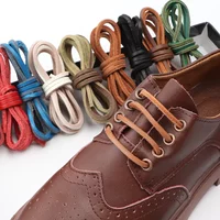 Solid Square Shoelaces Top Layer Leather Shoelaces Sport Mountaineering Decorative Type Shoe Laces 60/80/100/120/140/160cm