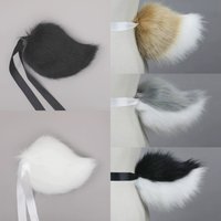 Cute Girls Plush Rabbit Tail Simulation Animal Tail Bunny Tail Women Cosplay Props Accessories