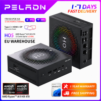 Peladn HO5 AI Mini PC AMD Ryzen™ AI 9 HX 470 (12 Cores Up to 5.2 GHz)32GB DDR5 1TB SSD 80TOPs Computing Power Support QCulink Port WIFI 7 BT 5.4 With Triple-screen Display Window s 11 pro Computer