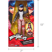 Miraculous Fashion Flip Ladybu Doll Playset, 2 Pieces, Assembled 12 inch