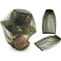 Outdoor Head Face Mask Hat Net Cover Anti-mosquito Cover Mosquito Net Cap Travel Breathable Head Mesh Covers Fishing Caps