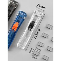 Guangbo Stationery Hand Push Clamp Binder Paper Clips Dispenser Stalper with Refills for Office School Document File Supplier