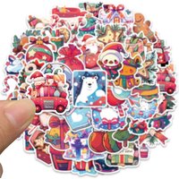 AliExpress NONE 50PCS New Christmas Funny Gifts Waterproof Graffiti Stickers for Helmet Bicycle Hand Account Pencil Case Decals